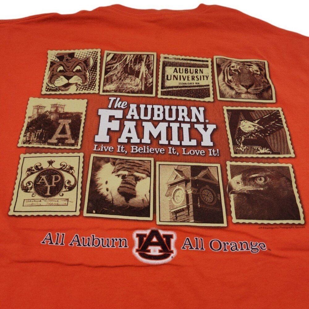 Auburn University Shirt Size Large L All Auburn All Orange Graphic Print T-Shirt - Picture 6 of 7